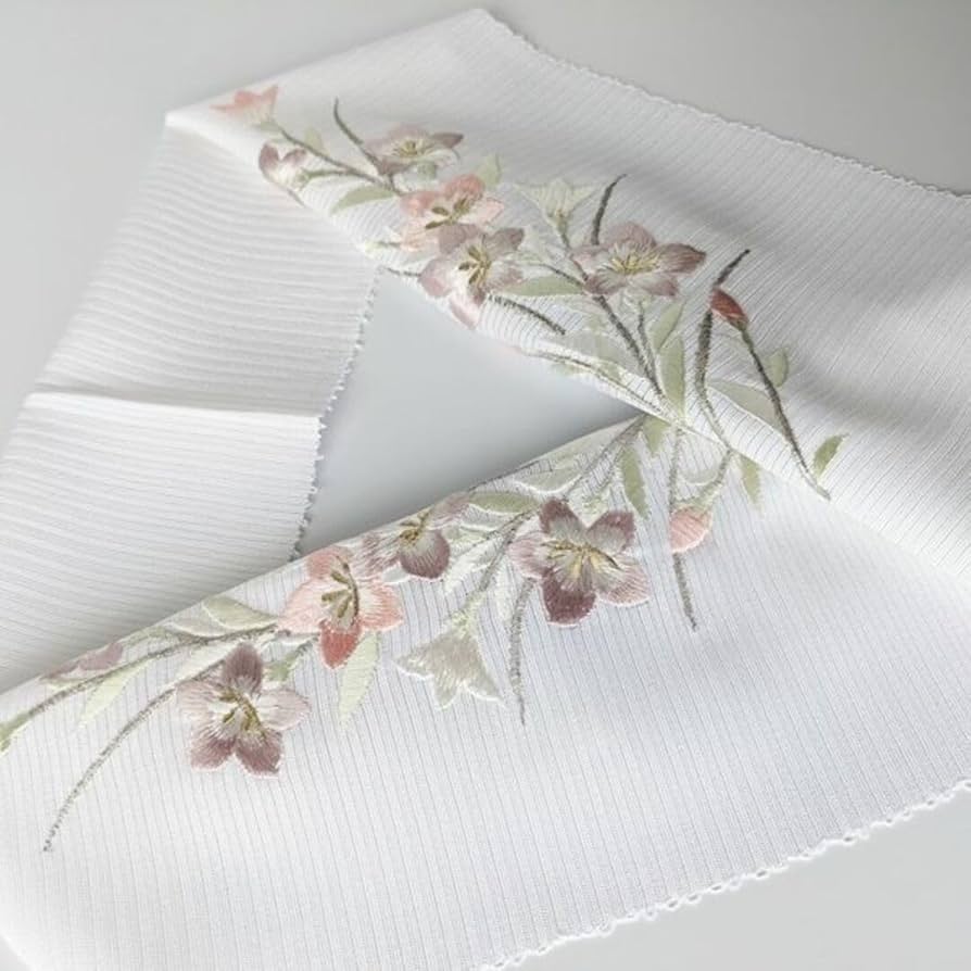 アンティーク 正絹  絽  刺繍半襟 Amazon.co.jp: 夏 絽 正絹 刺繍半衿 桔梗 半襟 手刺繍 日本製衿